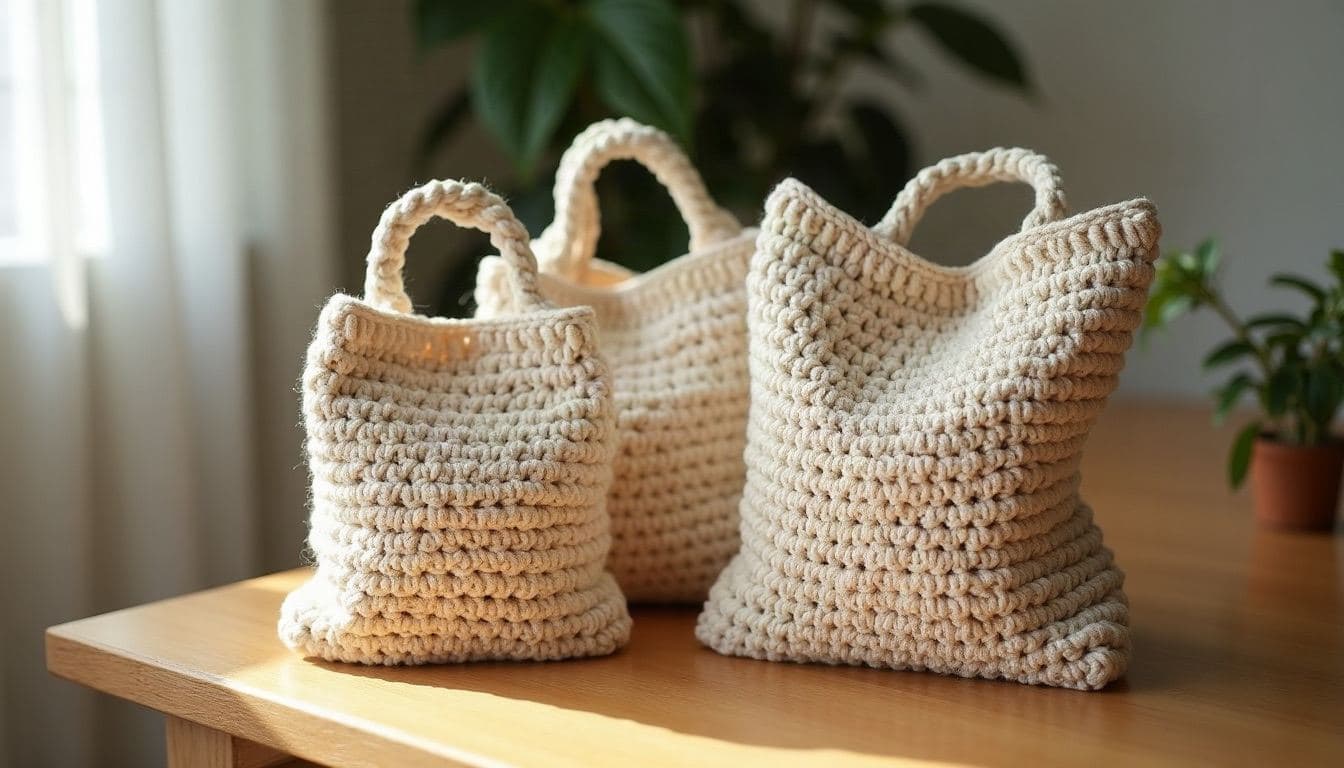 Crochet tote bags