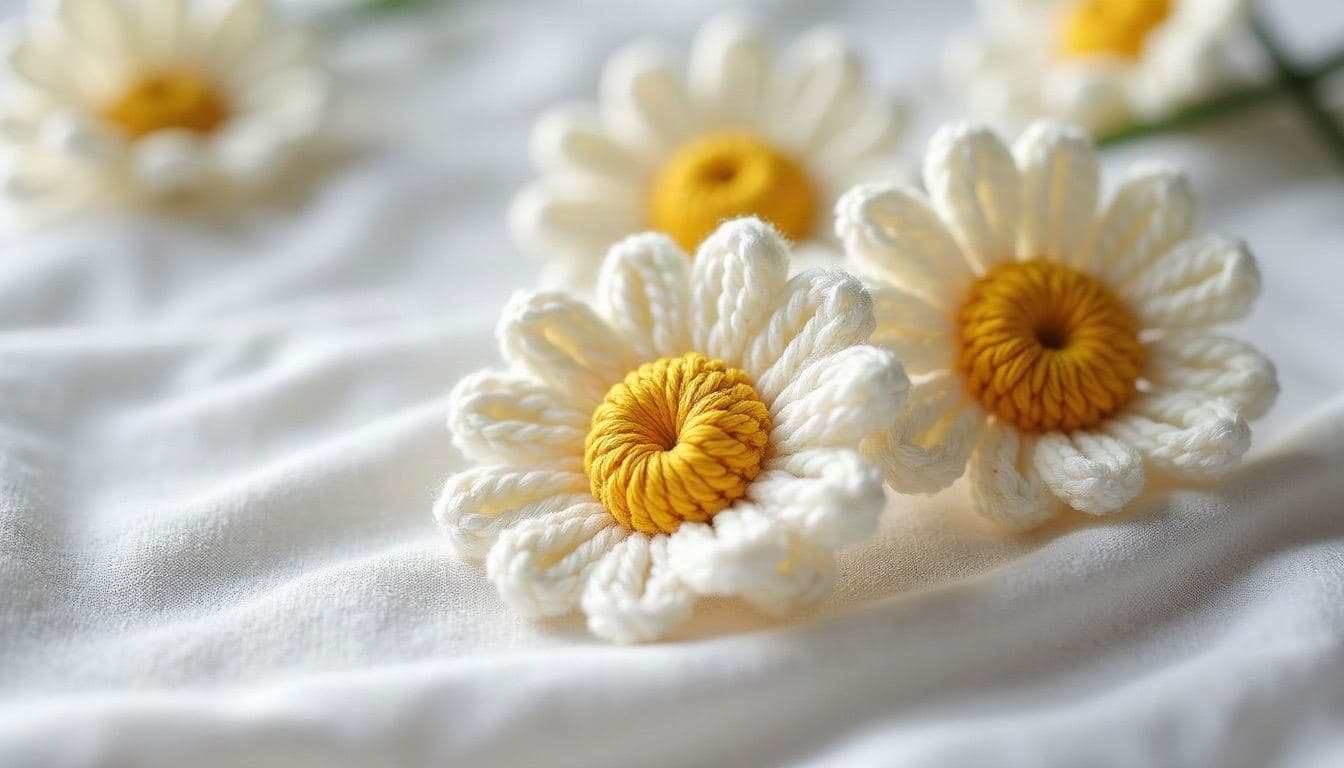 Crochet daisies