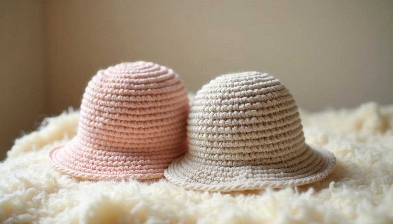 Crochet bucket hats