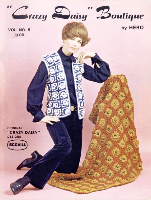 Bulky Yarn Afghan, shown on the cover of the original book