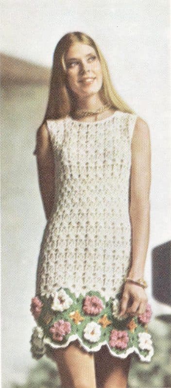 Flowery Border crochet dress as photographed in the booklet