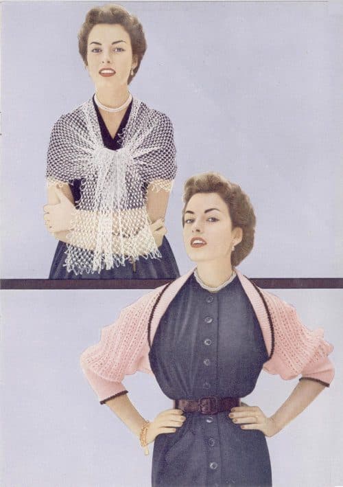 Peachtree Street stole (top) as photographed in the 1951 booklet