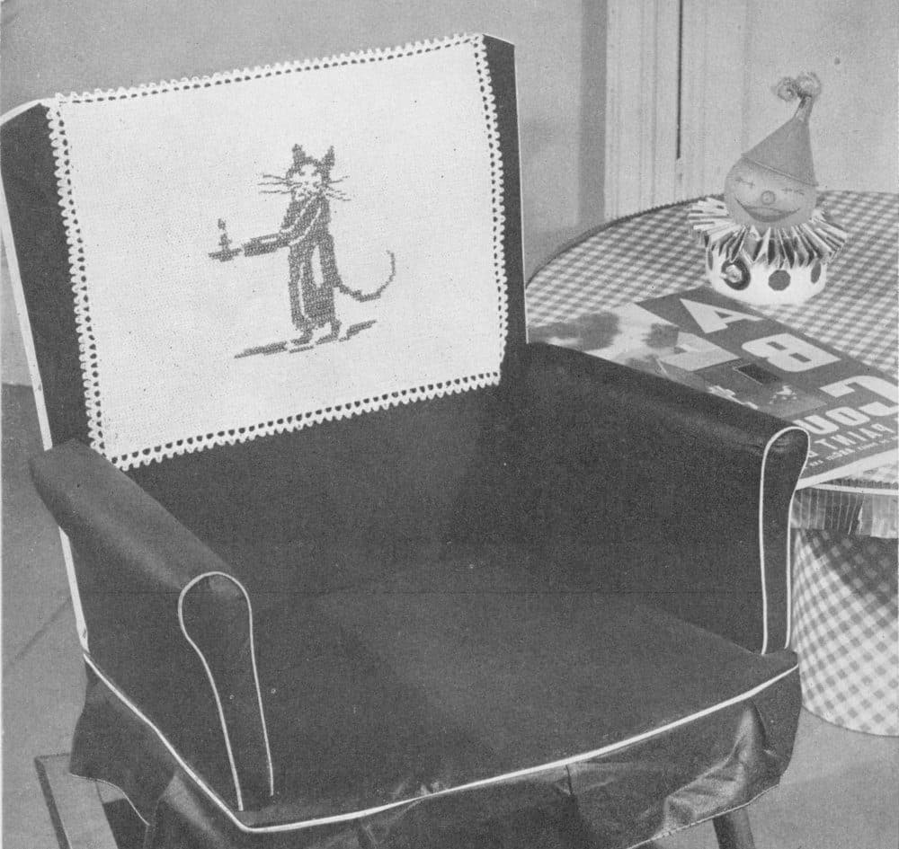 Child's chair back in use, original photograph