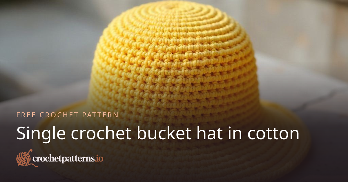 Cotton Bucket Hat — Free Easy Crochet Pattern